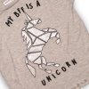 Tričko dívčí UNICORN - JEDNOROŽEC s krátkým rukávem, Minoti, Gleam 2, šedá