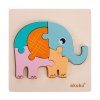 Dřevěné vkládací puzzle Akuku SLONÍK