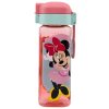 Plastová lahev na pití MINNIE hranatá transparentní růžová 550 ml