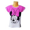 Dívčí tričko MINNIE krátký rukáv růžovobílé světlé