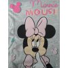 Dívčí pyžamo MINNIE šedé s modrým proužkem