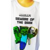 Chlapecké tričko MINECRAFT BEWARE OF THE DARK krátký rukáv bílé