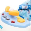Dětské chodítko Baby Mix s volantem a silikonovými kolečky mátový