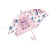 Dívčí deštník LILO&STITCH automatický růžový transparentní