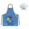 Dětská zástěra LILO&STITCH set s čepicí modrý