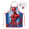 Dětská zástěra SPIDERMAN web slinger set s čepicí modrý