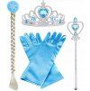 Elsa Frozen sada doplňků s korunkou a copánkem