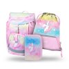 BAAGL 3 SET Airy Rainbow Unicorn: aktovka, penál, sáček