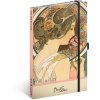 NOTIQUE Notes Alfons Mucha – Petrklíč, tečkovaný, 13 x 21 cm