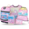 BAAGL SET 5 Zippy Plus Rainbow Unicorn: aktovka, penál, sáček, zástěra, peněženka