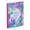 Desky na školní sešity UNICORN - JEDNOROŽEC na duhové obloze formát A4