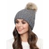 Dámská pletená čepice - 8601 - šedý melanž - pro obvod hlavy 58 cm