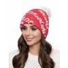 Dámská pletená čepice - 9024 - červená - pro obvod hlavy 58 cm