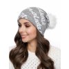 Dámská pletená čepice - 9024 - šedá - pro obvod hlavy 58 cm