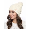 Dámská pletená čepice - 9568 -  mléčně bílá - pro obvod hlavy 58 cm