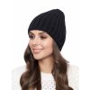Dámská pletená čepice - 9571 - černá - pro obvod hlavy 58 cm