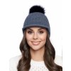 Dámská pletená čepice - 9585 - džínsová - pro obvod hlavy 58 cm