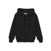 Dětská mikina s kapucí na zip - černá - velikost 170
