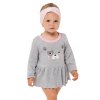 Dívčí body Tygřík se sukýnkou - šedý melanž - velikost 92