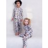 Dívčí i chlapecké pyžamo Gepard, dlouhé kalhoty, dlouhý rukáv - šedo-modrá - velikost 122