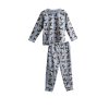 Dívčí i chlapecké pyžamo Gepard, dlouhé kalhoty, dlouhý rukáv - šedo-modrá - velikost 122