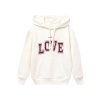Dívčí mikina s kapucí Love - Mléčně bílá - velikost 164