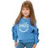 Dívčí mikina Smile - modrá - velikost 122