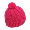 Dívčí pletená čepice - 0183 - tmavě růžová - pro obvod hlavy 54 cm