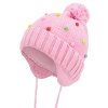 Dívčí pletená čepice - 0256 - světle růžová - pro obvod hlavy 52 cm