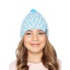 Dívčí pletená čepice - 9151 - světle modrá - pro obvod hlavy 54 cm