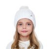 Dívčí pletená čepice - 9480 - bílá - pro obvod hlavy 54 cm
