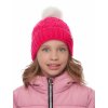 Dívčí pletená čepice - 9480 - malinová - pro obvod hlavy 54 cm