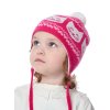 Dívčí pletená čepice - 9666 - azalková - pro obvod hlavy 50 cm