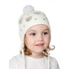 Dívčí pletená čepice - 9867 - bílá - pro obvod hlavy 48 cm