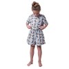 Dívčí pyžamo Gepard, krátké kalhoty, krátký rukáv - šedo-modrá - velikost 122