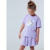 Dívčí pyžamo Unicorn, krátké kalhoty, krátký rukáv - šeříková - velikost 122