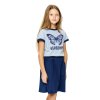 Dívčí šaty Glorious - šedý melanž/navy - velikost 152