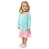 Dívčí šaty Motýlci - mátová/růžová - velikost 122