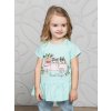 Dívčí tričko Road Trip - mátová - velikost 122