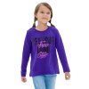 Dívčí tričko s dlouhým rukávem Free Style - fialová - velikost 152