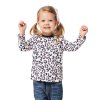 Dívčí tričko s dlouhým rukávem Leopard - mléčně bílá - velikost 98