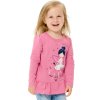 Dívčí tričko s dlouhým rukávem Víla - růžová - velikost 122