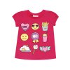 Dívčí tričko Symboly - malinová - velikost 122
