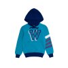 Chlapecká mikina s kapucí W - tyrkysová - velikost 152