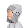 Chlapecká pletená čepice - 7987 - světle šedá - pro obvod hlavy 54 cm