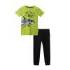 Chlapecké pyžamo - krátký rukáv, dlouhé kalhoty Let's Rock - salátová/černá - velikost 122