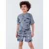 Chlapecké pyžamo Shark, krátké kalhoty, krátký rukáv - šedá - velikost 122