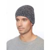 Pánská pletená čepice - 8963 - černo-šedá - pro obvod hlavy 59 cm