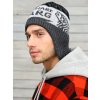 Pánská pletená čepice - 9784 - černo-šedá - pro obvod hlavy 59 cm