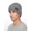 Pánská pletená čepice - 9894 - šedý melanž - pro obvod hlavy 59 cm